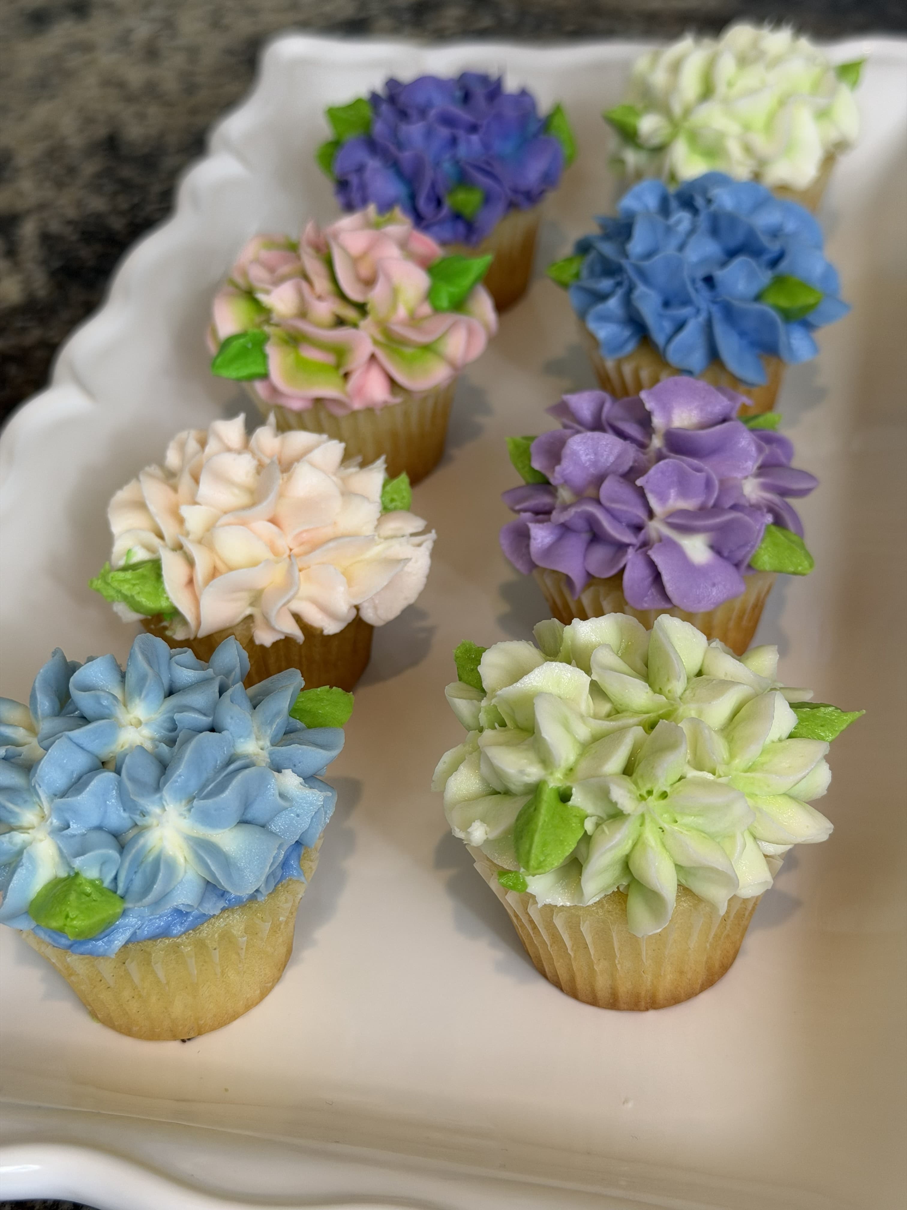 Hydrangea Bliss cupcakes